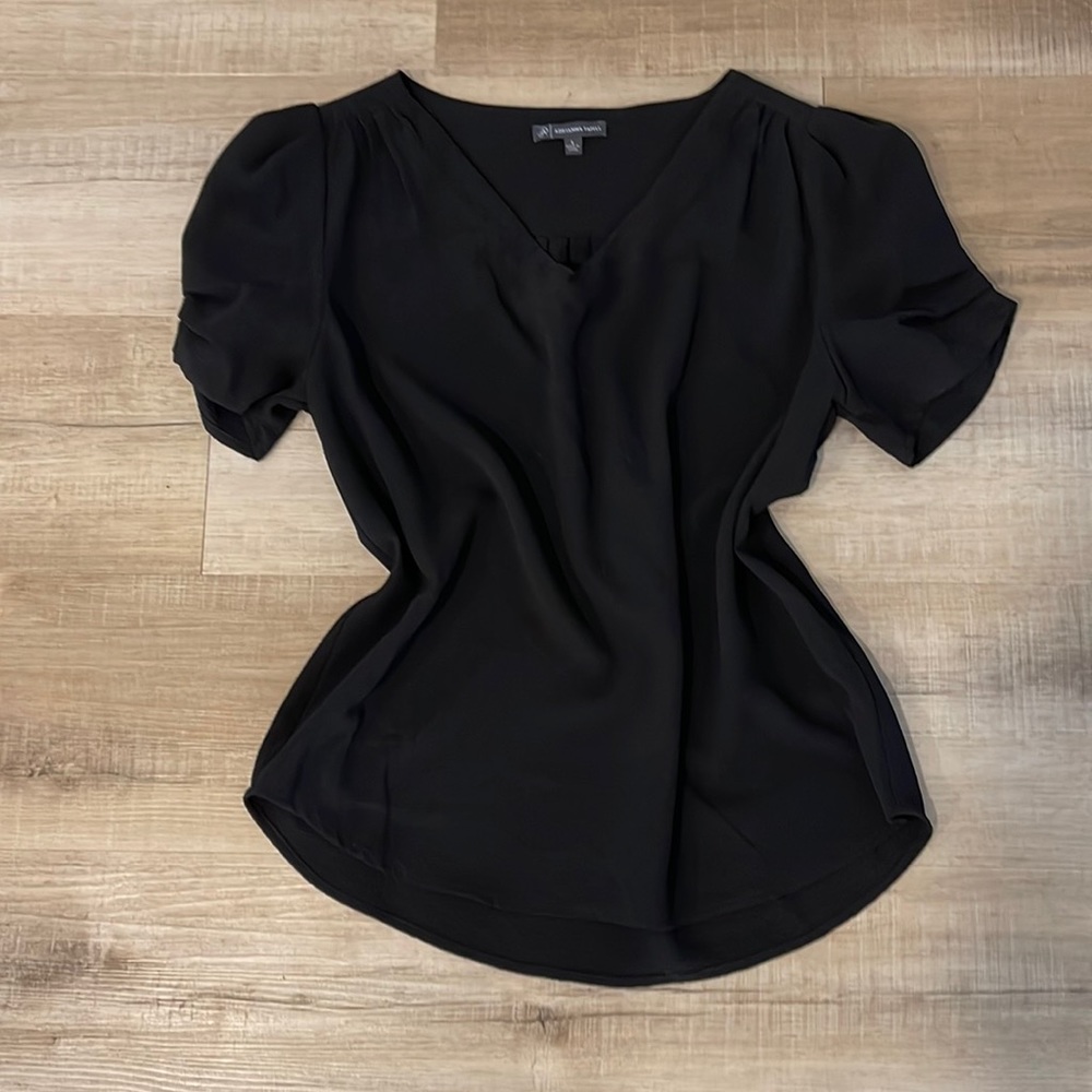 Adrianna Papell Black Blouse